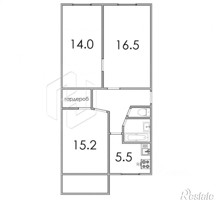 3-комн квартира Серадзская улица, 22,  д. 22