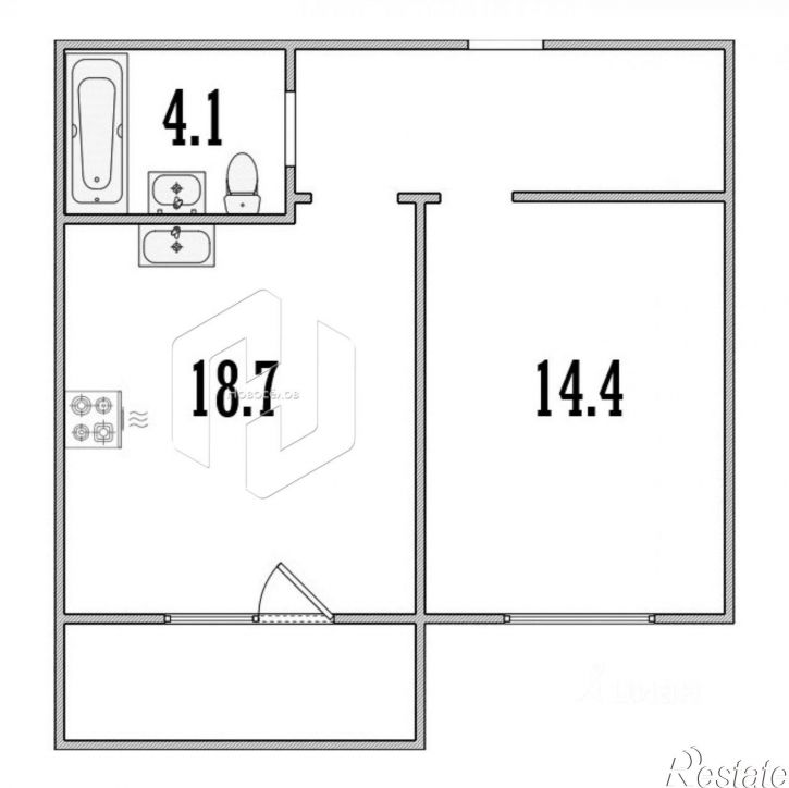 1-комн квартира Большевистская улица, 113,  д. 113
