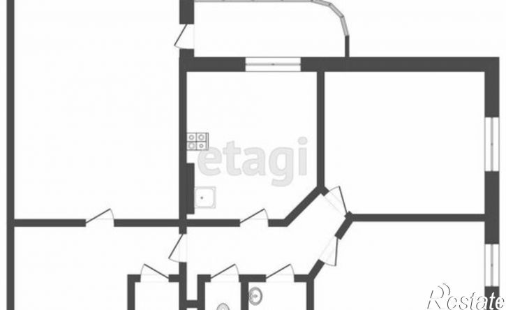 3-комн квартира улица Косарева, 13 к2,  д. 13 к2