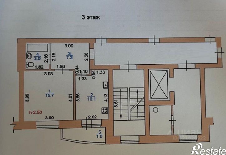 1-комн квартира улица Гагарина, 102,  д. 102