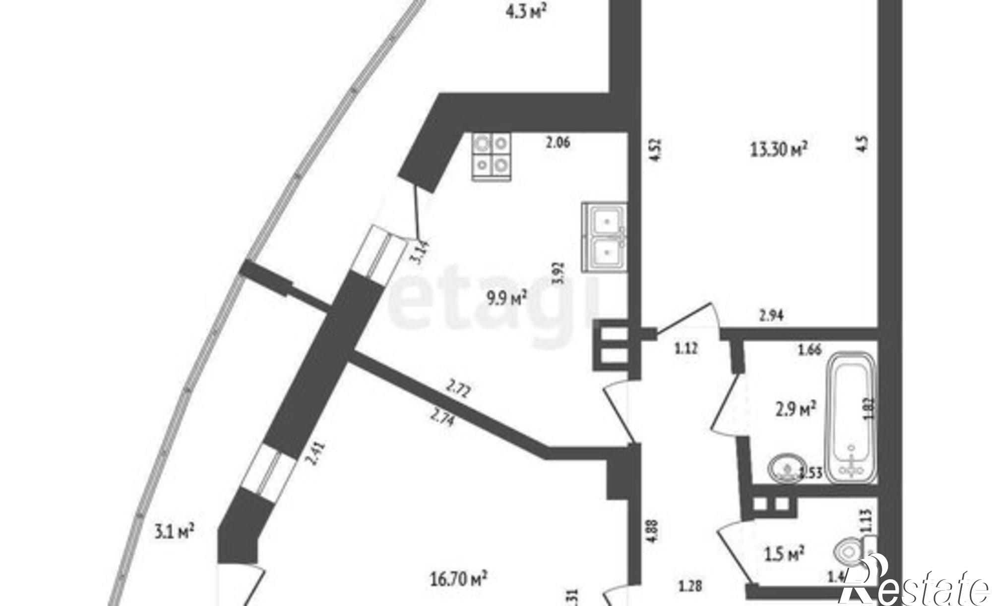 Купить квартиру за 6 700 000 рублей на улица Косарева, 45