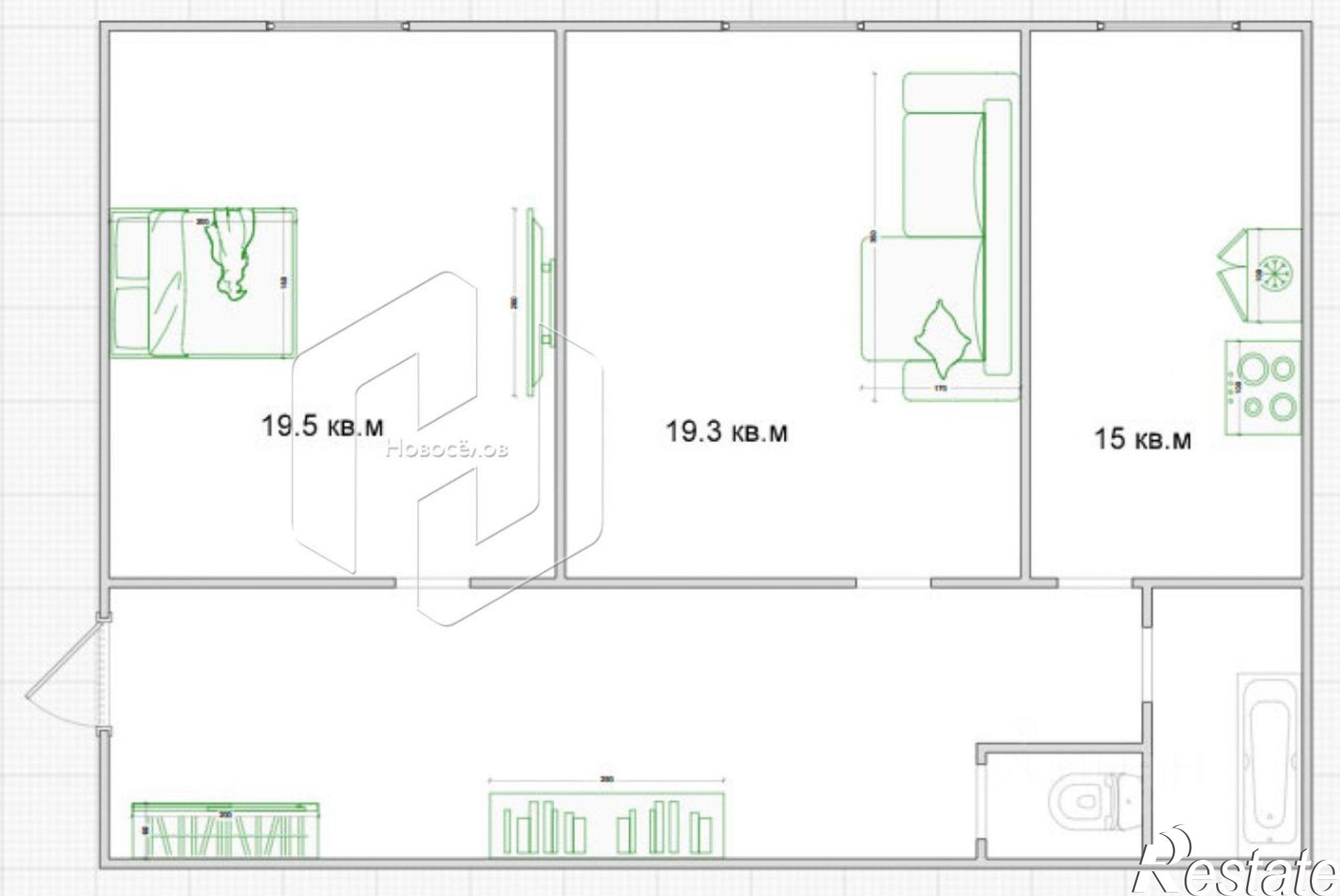 Купить квартиру за 6 800 000 рублей на улица Льва Толстого, 8