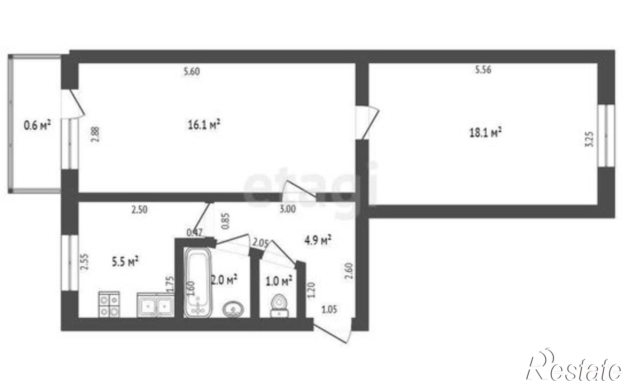 Купить квартиру за 3 900 000 рублей на улица Попова, 54