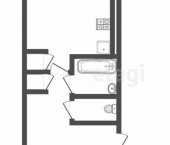 1-комн, 33кв м, этаж 1/5 пр-кт 60 лет Октября, 131