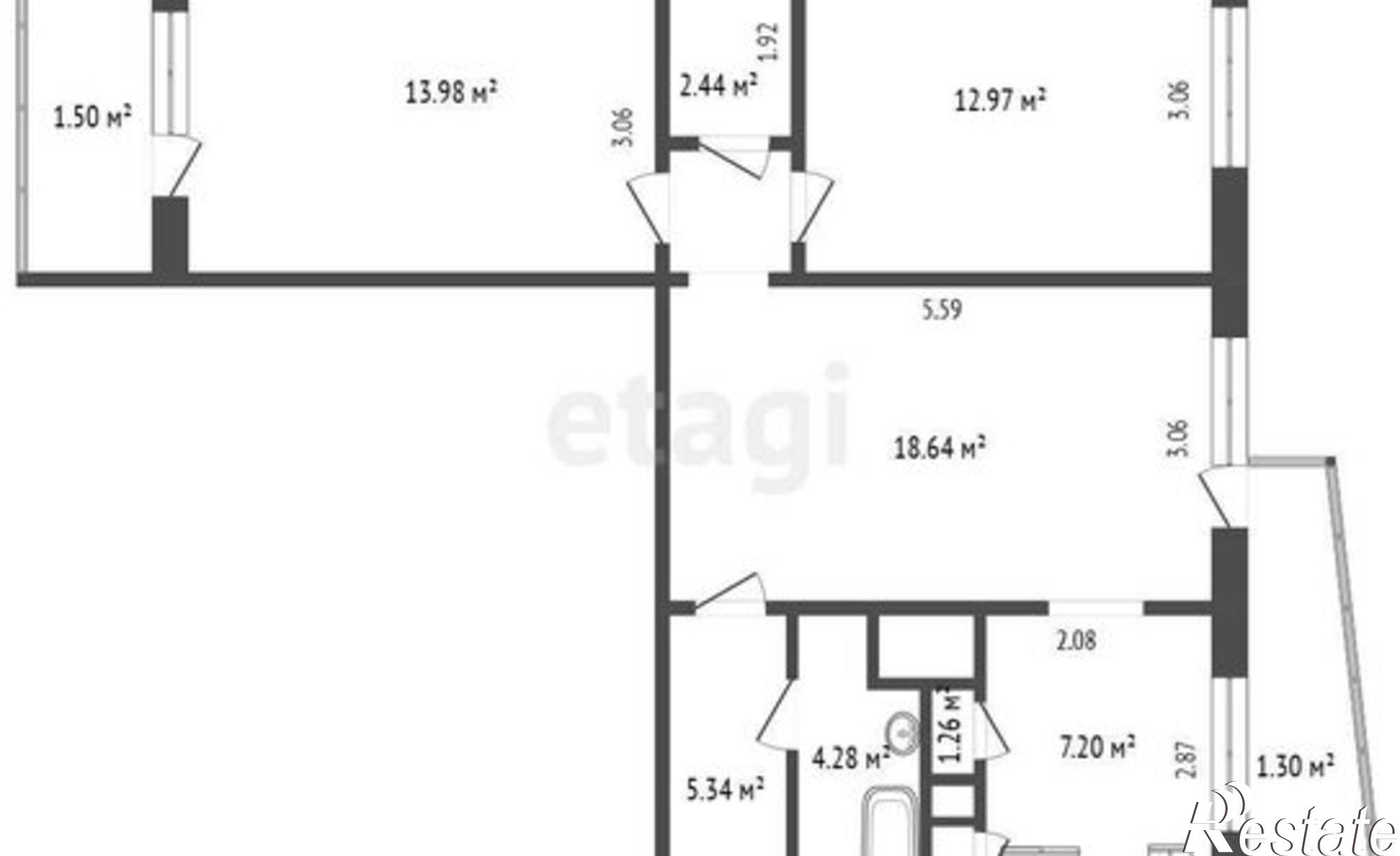 Купить квартиру за 6 150 000 рублей на проспект 70 лет Октября, 110