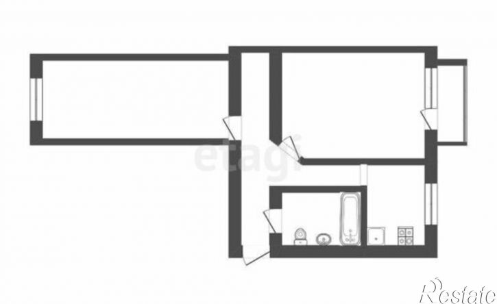 2-комн квартира улица Ульянова, 81,  д. 81