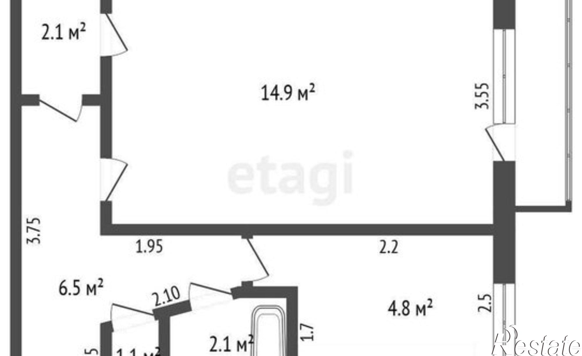 Купить квартиру за 3 850 000 рублей на улица Полежаева, 99