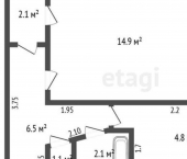 1-комн, 32кв м, этаж 4/5 улица Полежаева, 99