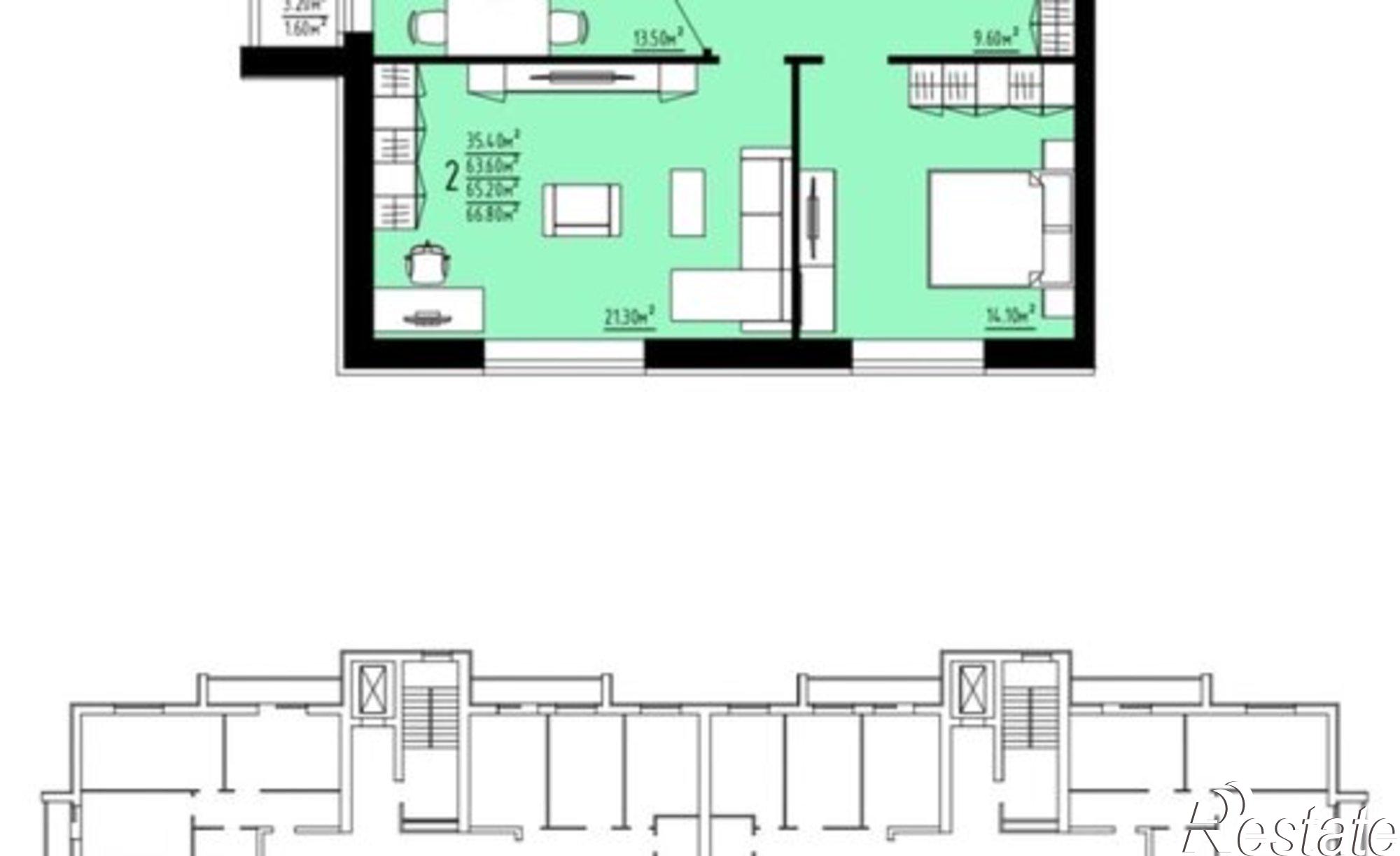 Купить квартиру за 7 550 000 рублей на Красноармейская улица, 57