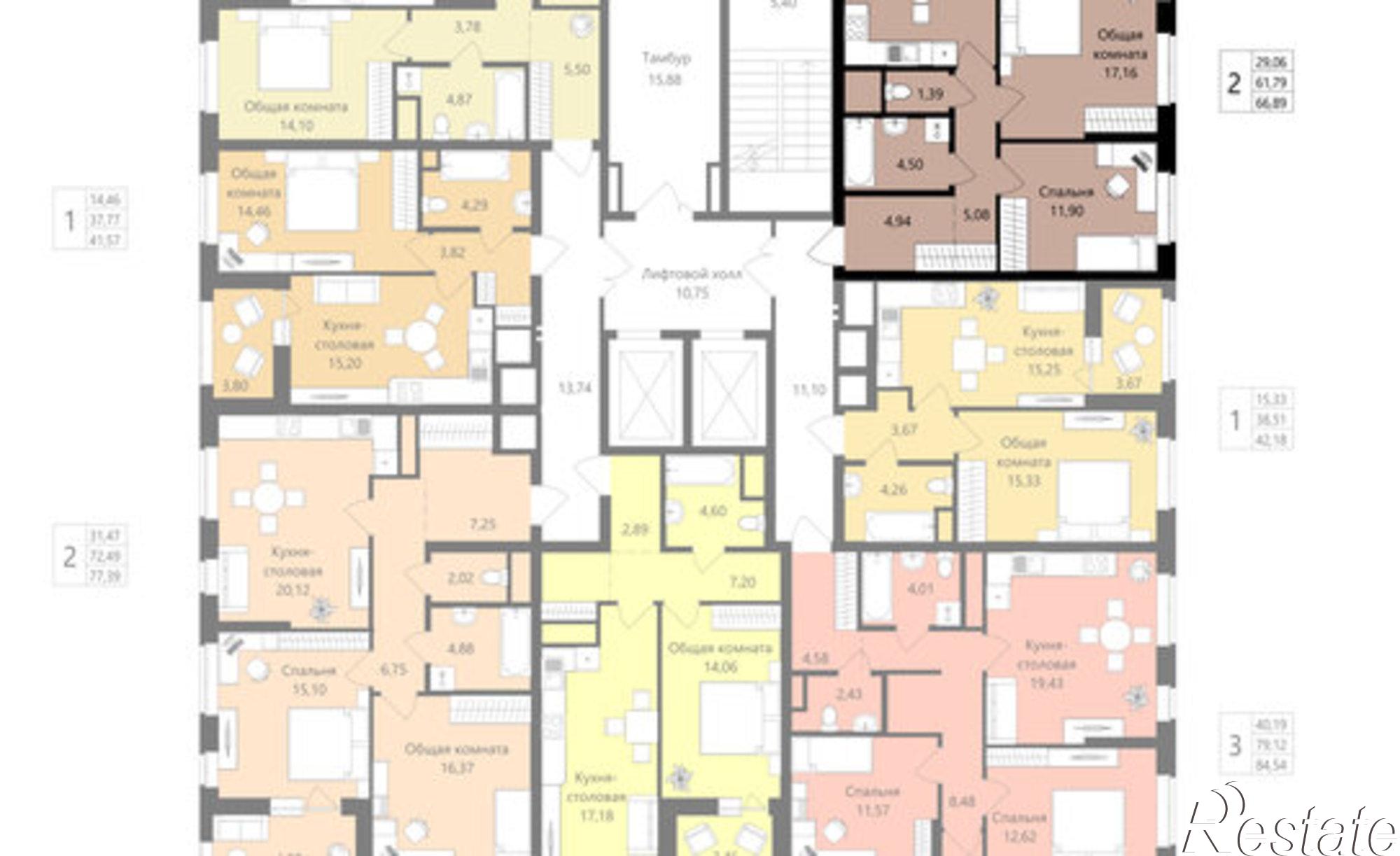 Купить квартиру за 8 026 800 рублей на жилой район Юбилейный, 3-й микрорайон