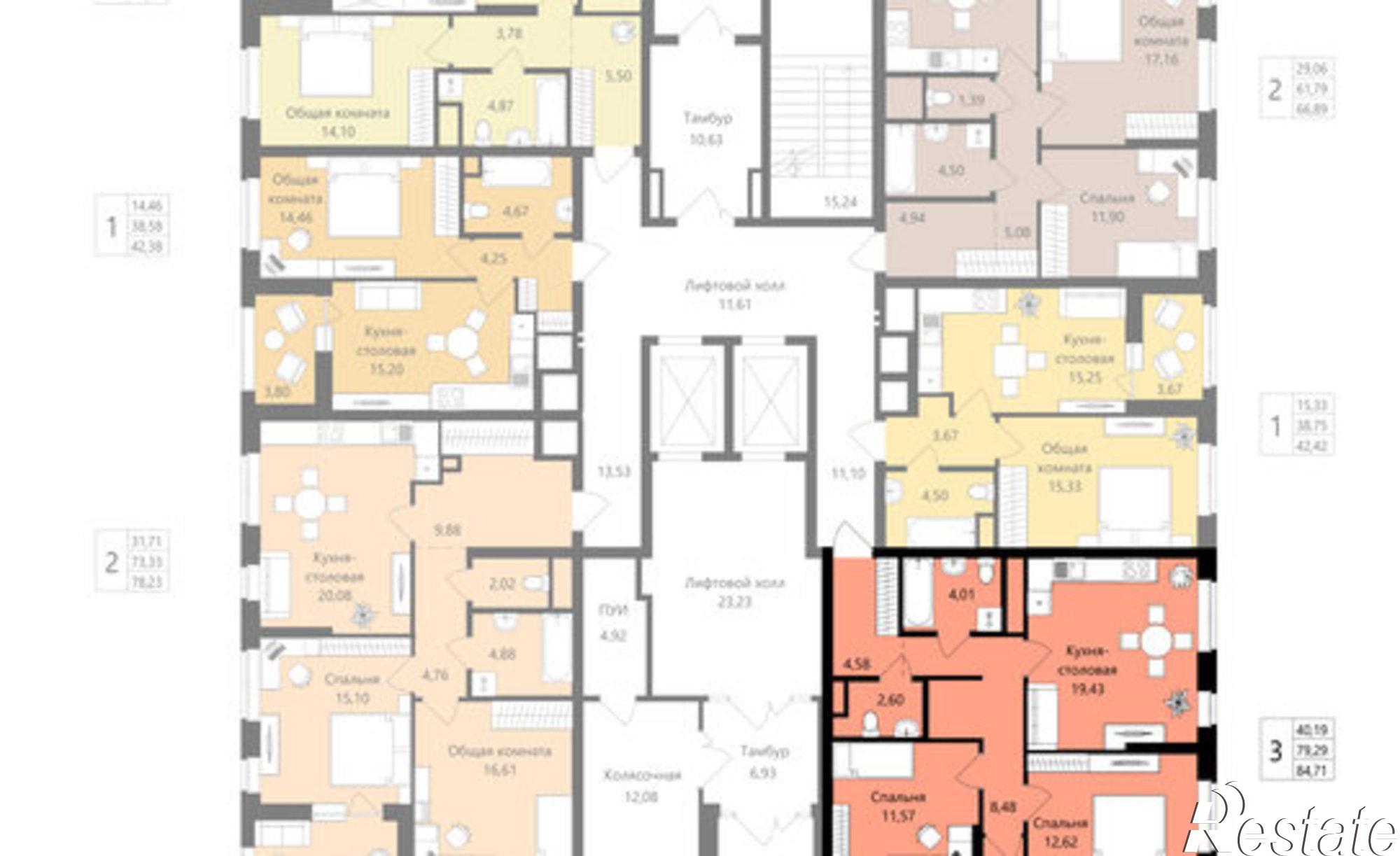 Купить квартиру за 9 826 360 рублей на жилой район Юбилейный, 3-й микрорайон