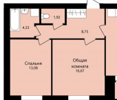 2-комн, 63 кв м, этаж 12/12 улица Филатова, 15