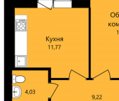 1-комн, 40 кв м, этаж 12/12 ул Филатова, 15