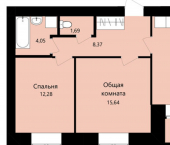 2-комн, 59 кв м, этаж 1/12 улица Филатова, 15