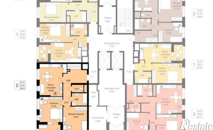 2-комн квартира в новом доме жилой район Юбилейный, 3-й микрорайон