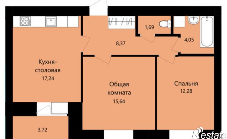 2-комн квартира в новом доме ул Филатова, 15,  д. 15