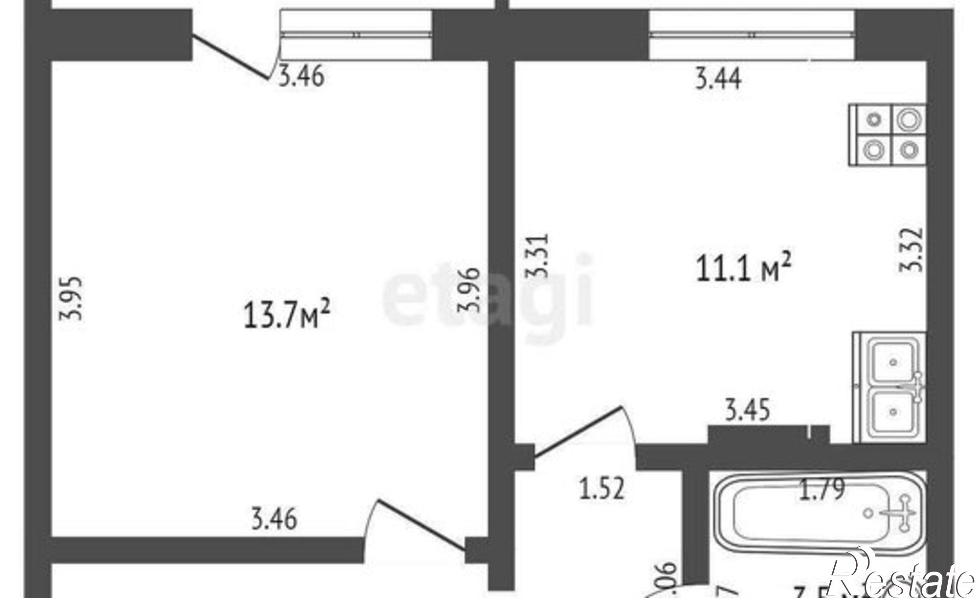 Купить квартиру за 3 500 000 рублей на ул Т.Бибиной, 7/2