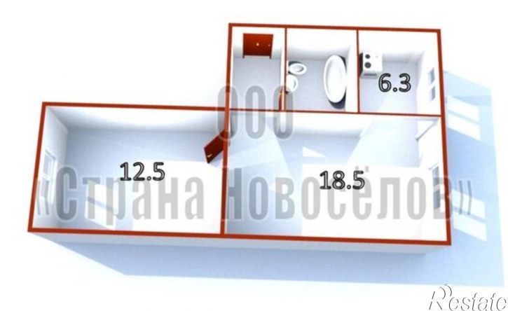 2-комн квартира Республиканская улица, 104,  д. 104