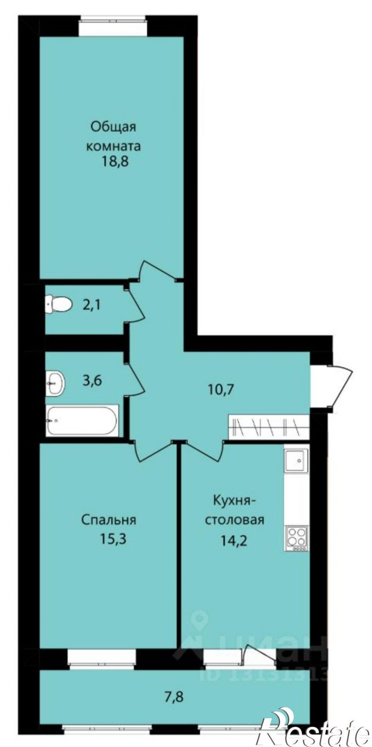 2-комн квартира в новом доме ул Филатова, 11,  д. 11