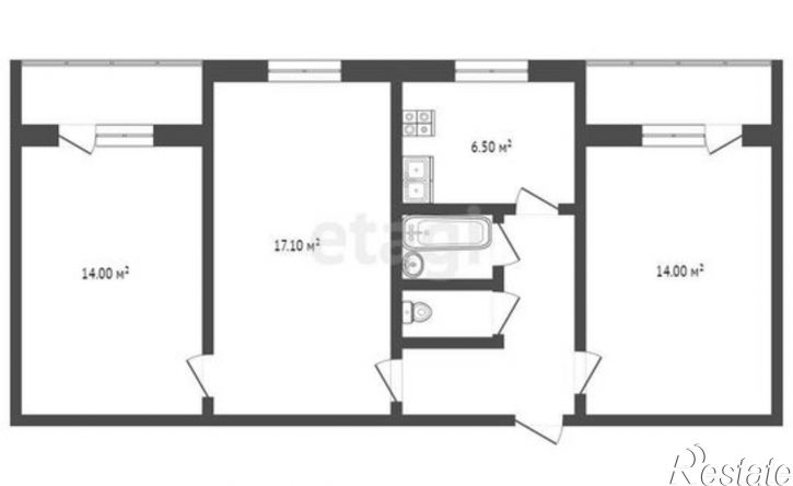 3-комн квартира улица Пушкина, 54,  д. 54