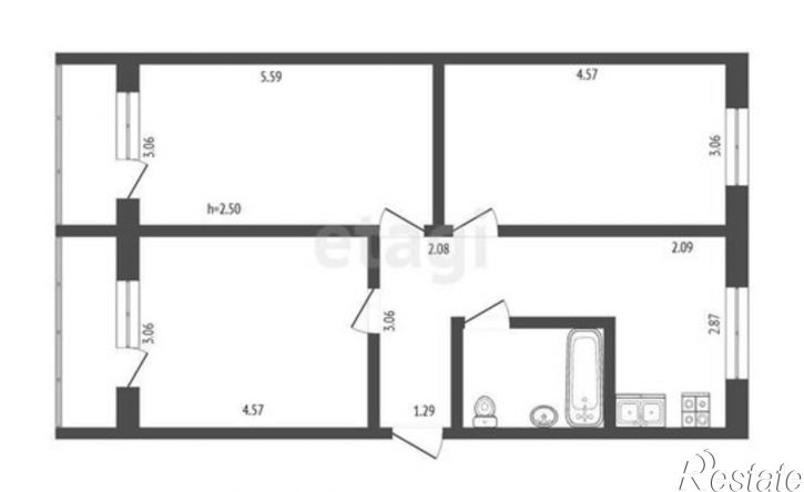 3-комн квартира улица Розы Люксембург, 10,  д. 10