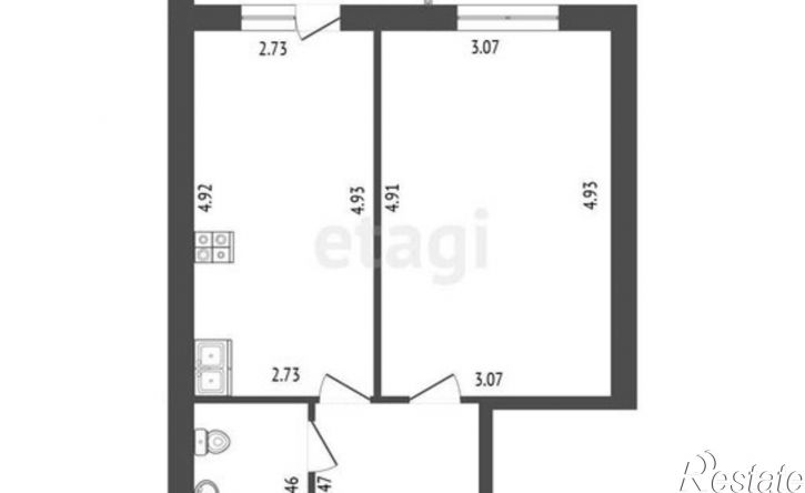 1-комн квартира ул Победы, 24 3,  д. 24 3,  к. 3