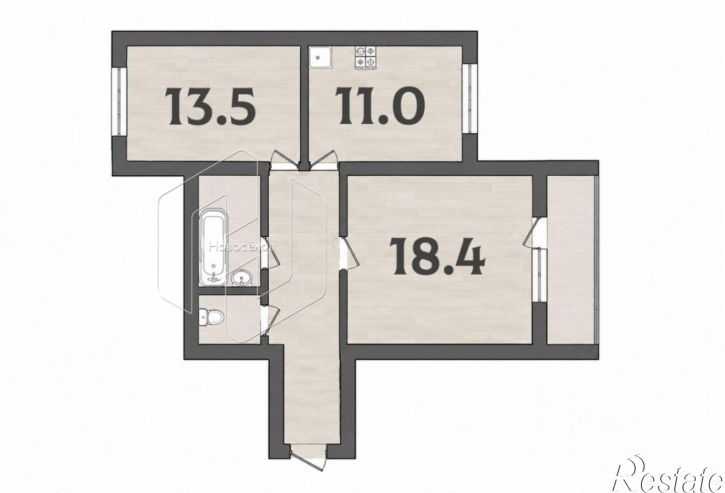 2-комн квартира ул Косарева, 1А,  д. 1А