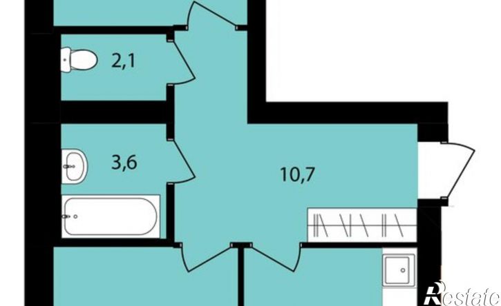 2-комн квартира в новом доме улица Филатова, 15,  д. 15