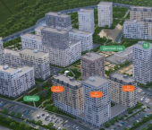 1-комн, 38 кв м, этаж 2/18 жилой район Юбилейный, 3-й микрорайон