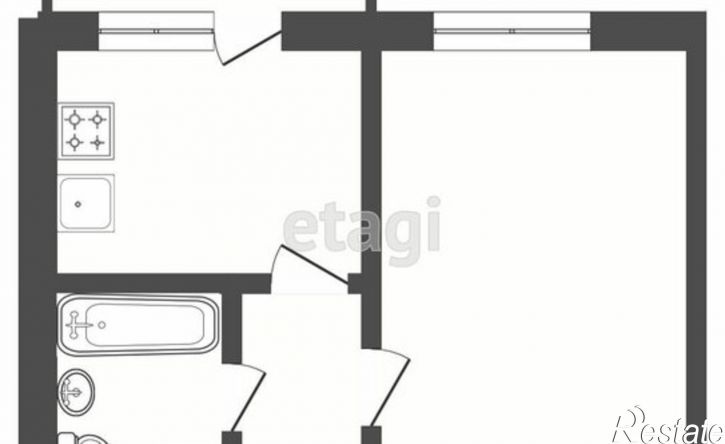 1-комн квартира улица Татьяны Бибиной, 1/12,  д. 1/12