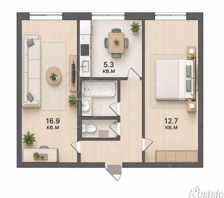 2-комн квартира ул Косарева, 84,  д. 84