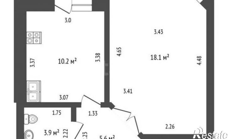 1-комн квартира ул Попова, 64Г/2,  д. 64Г/2