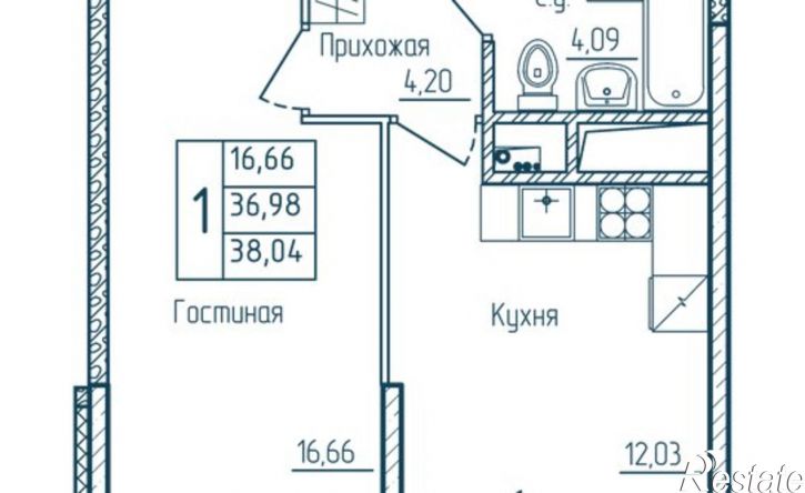 1-комн квартира в новом доме пр-д Жуковского, 10,  д. 10