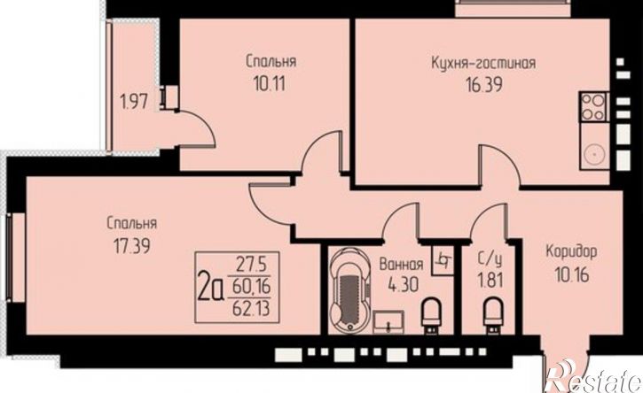2-комн квартира в новом доме ул Котовского, 2,  д. 2