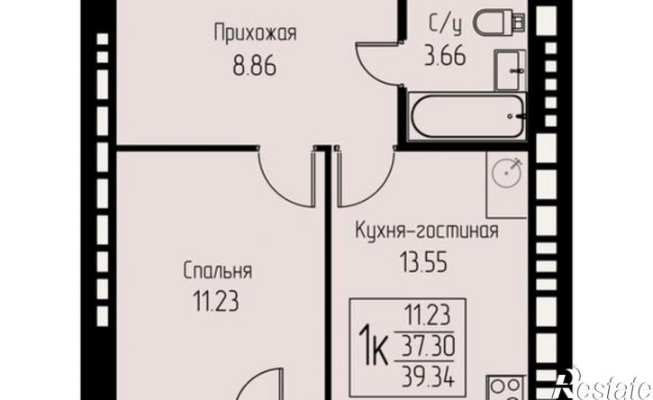 1-комн квартира в новом доме ул Котовского, 2,  д. 2