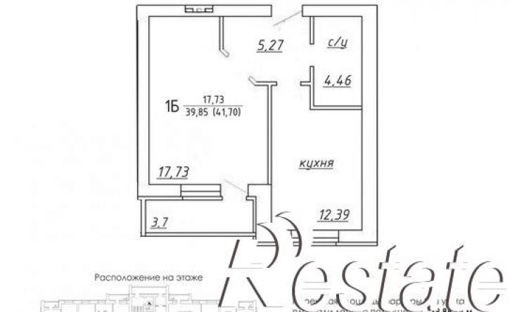 1-комн квартира в новом доме Севастопольская улица, 63,  д. 63