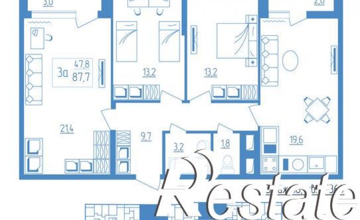 3-комн квартира улица Косарева, 15А,  д. 15А