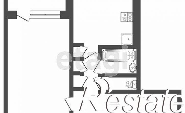 1-комн квартира улица Косарева, 5 к1,  д. 5 к1