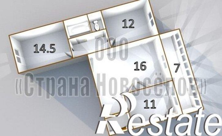 3-комн квартира улица Пушкина, 78А,  д. 78А